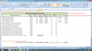 Alaska Home Energy Rebate Spreadsheet